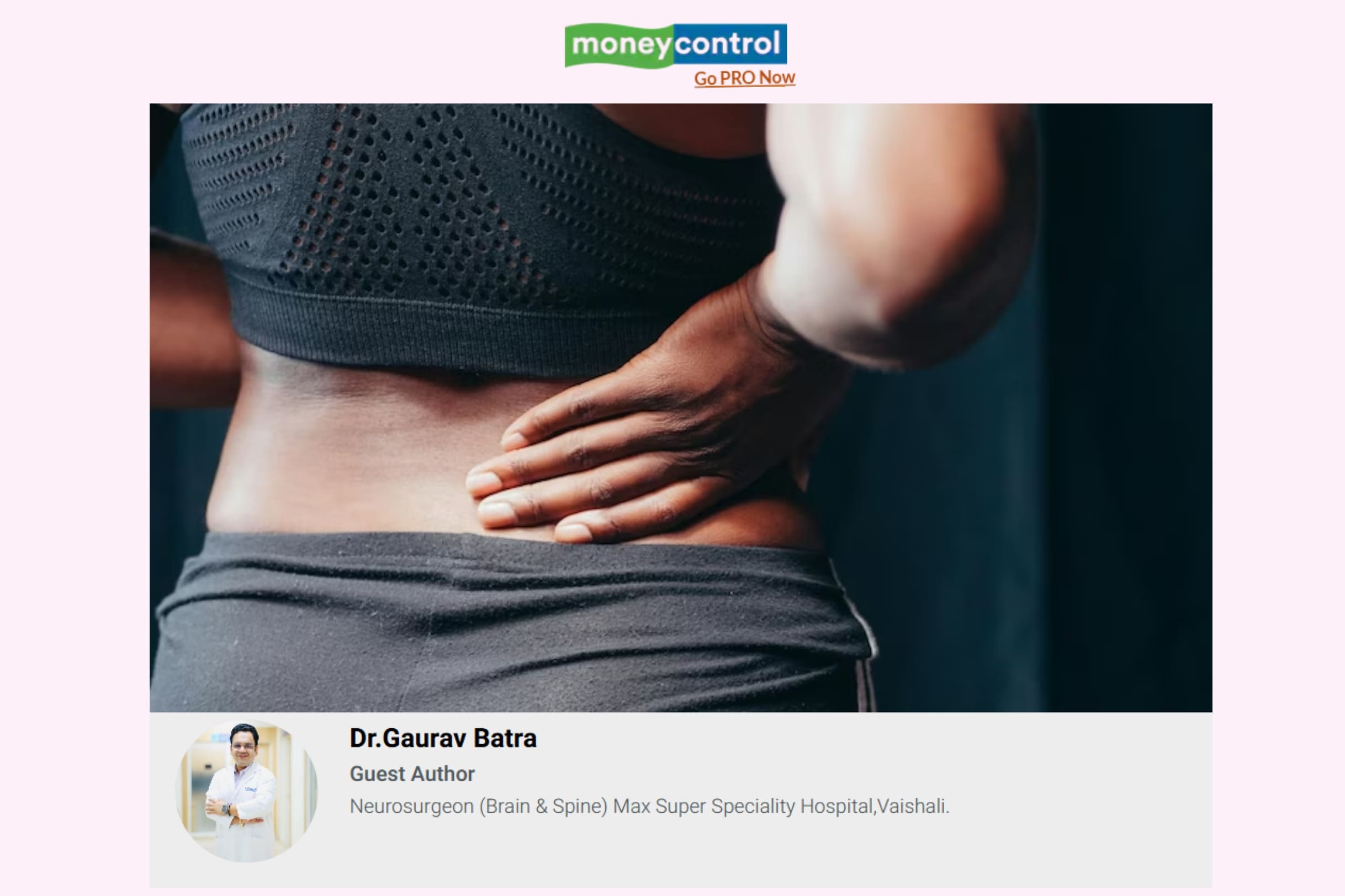 Dr. Gaurav Batra Neurosurgeon Media Coverage moneycontrol | Best Neurosurgeon For Brain and Spine in Delhi NCR